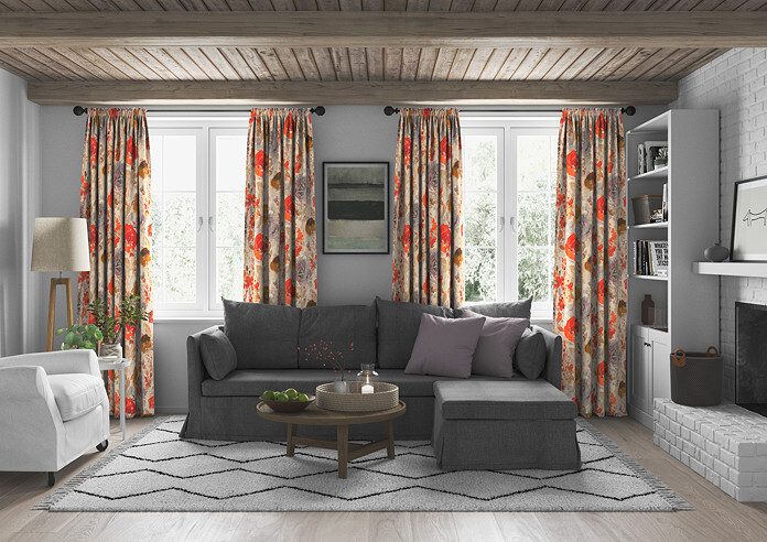 Harper, Burnt Orange - Made to Measure Curtains - Image 5